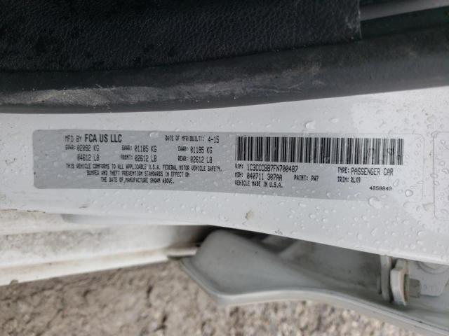 Photo 10 from auction – 2015 CHRYSLER 200 S with VIN 1C3CCCBB7FN700487