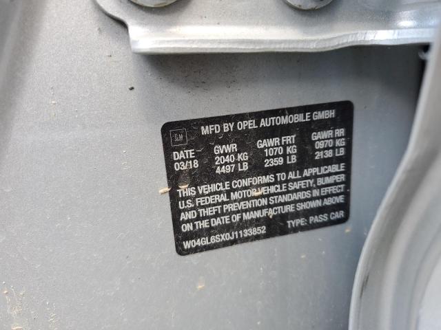Photo 10 from auction – 2018 BUICK REGAL PREF with VIN W04GL6SX0J1133852
