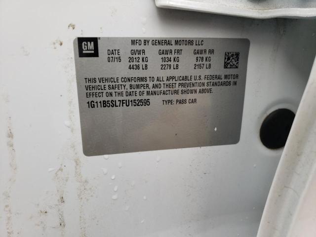 Photo 10 from auction – 2015 CHEVROLET MALIBU LS with VIN 1G11B5SL7FU152595