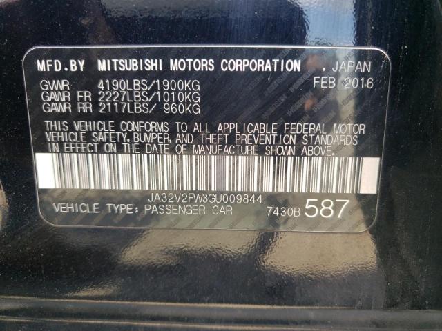 Photo 10 from auction – 2016 MITSUBISHI LANCER ES with VIN JA32V2FW3GU009844