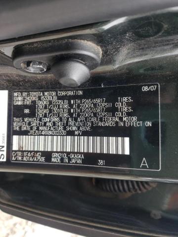 Photo 10 from auction – 2008 TOYOTA 4RUNNER SR with VIN JTEZU14RX8K002330