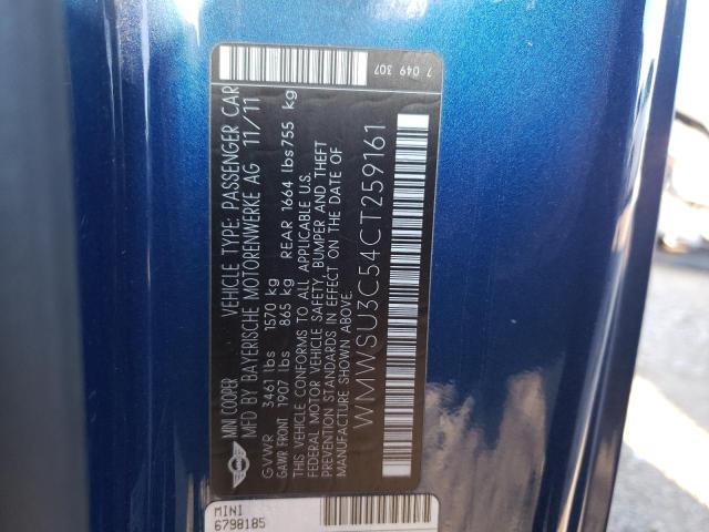 Photo 10 from auction – 2012 MINI COOPER with VIN WMWSU3C54CT259161