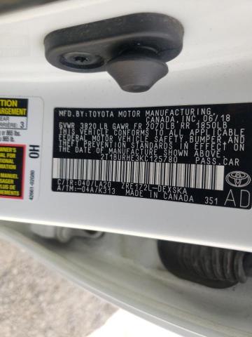 Photo 10 from auction – 2019 TOYOTA COROLLA L with VIN 2T1BURHE3KC125780
