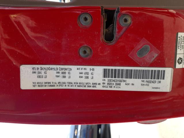 Photo 10 from auction – 2000 DODGE NEON BASE with VIN 1B3ES46C6YD667041