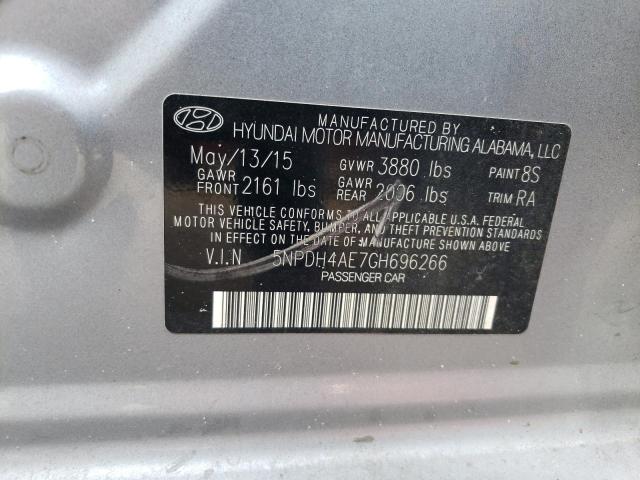 Photo 10 from auction – 2016 HYUNDAI ELANTRA SE with VIN 5NPDH4AE7GH696266