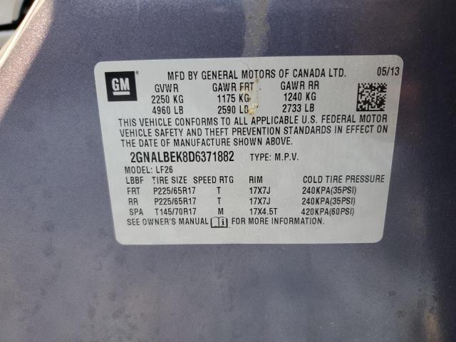 Photo 10 from auction – 2013 CHEVROLET EQUINOX LS with VIN 2GNALBEK8D6371882