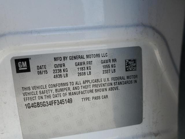 Photo 10 from auction – 2015 BUICK LACROSSE with VIN 1G4GB5G34FF345149