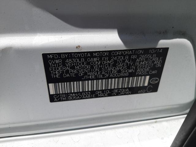 Photo 10 from auction – 2015 LEXUS GS 350 with VIN JTHBE1BL2FA002888