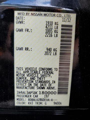 Photo 10 from auction – 2013 NISSAN ALTIMA SV with VIN 1N4AL3AP5DC180000