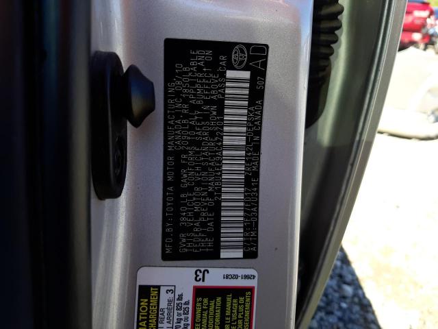 Photo 10 from auction – 2010 TOYOTA COROLLA BA with VIN 2T1BU4EE9AC472701