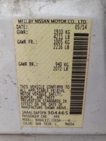 Photo 10 from auction – 2015 NISSAN ALTIMA 2.5 with VIN 1N4AL3AP3FN304465