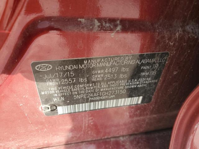 Photo 10 from auction – 2016 HYUNDAI SONATA SE with VIN 5NPE24AF1GH273150