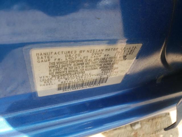 Photo 10 from auction – 2020 NISSAN VERSA S with VIN 3N1CN8DV3LL913753