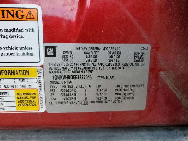 Photo 10 from auction – 2014 CHEVROLET TRAVERSE L with VIN 1GNKVHKD6EJ327343