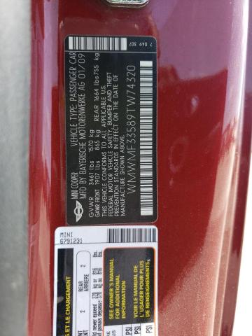 Photo 10 from auction – 2009 MINI COOPER with VIN WMWMF33589TW74320