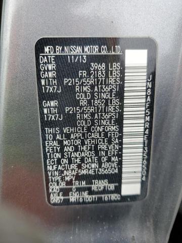 Photo 10 from auction – 2014 NISSAN JUKE S with VIN JN8AF5MR4ET356504