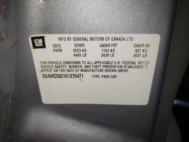 Photo 10 from auction – 2006 BUICK LACROSSE C with VIN 2G4WC582161275471