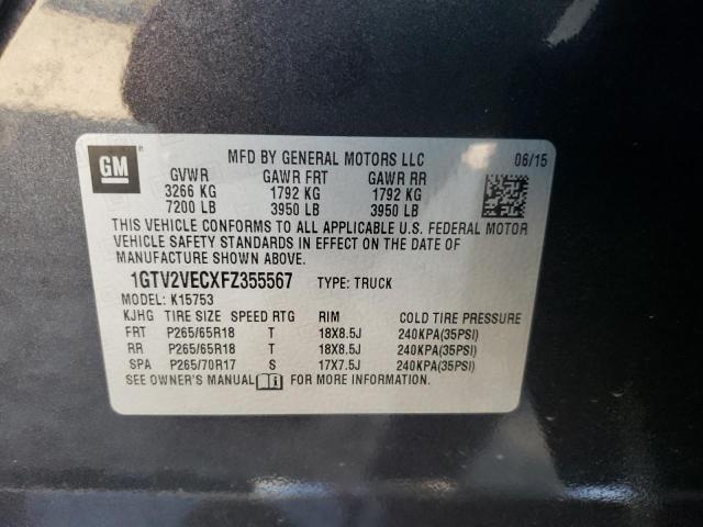 Photo 10 from auction – 2015 GMC SIERRA K15 with VIN 1GTV2VECXFZ355567