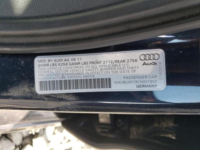 Photo 10 from auction – 2012 AUDI A6 with VIN WAUBGAFC9CN007402