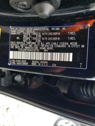 Zdjęcie 10 z aukcji – 2017 TOYOTA HIGHLANDER z VIN 5TDJZRFH4HS432725