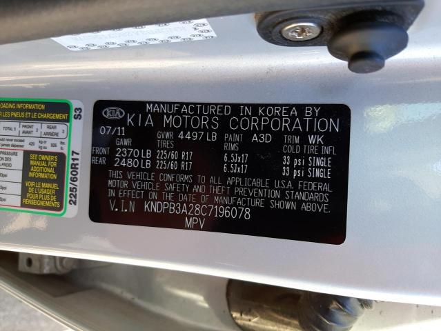 Photo 10 from auction – 2012 KIA SPORTAGE B with VIN KNDPB3A28C7196078