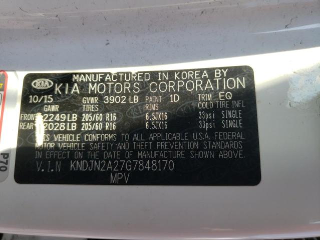 Photo 10 from auction – 2016 KIA SOUL with VIN KNDJN2A27G7848170