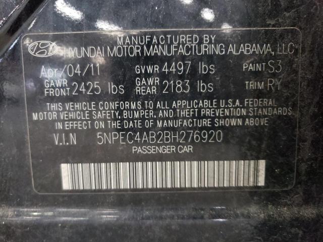 Photo 10 from auction – 2011 HYUNDAI SONATA SE with VIN 5NPEC4AB2BH276920