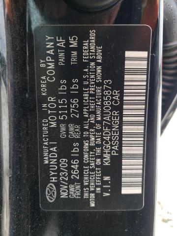 Photo 10 from auction – 2010 HYUNDAI GENESIS 4. with VIN KMHGC4DF7AU085873