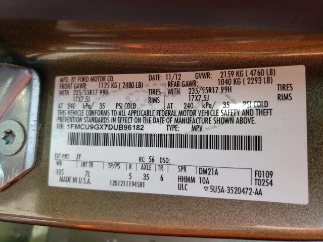 Photo 10 from auction – 2013 FORD ESCAPE SE with VIN 1FMCU9GX7DUB96182