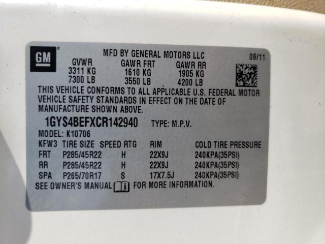 Photo 10 from auction – 2012 CADILLAC ESCALADE L with VIN 1GYS4BEFXCR142940