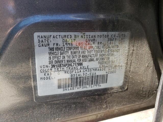 Photo 10 from auction – 2017 NISSAN SENTRA S with VIN 3N1AB7AP3HL717996