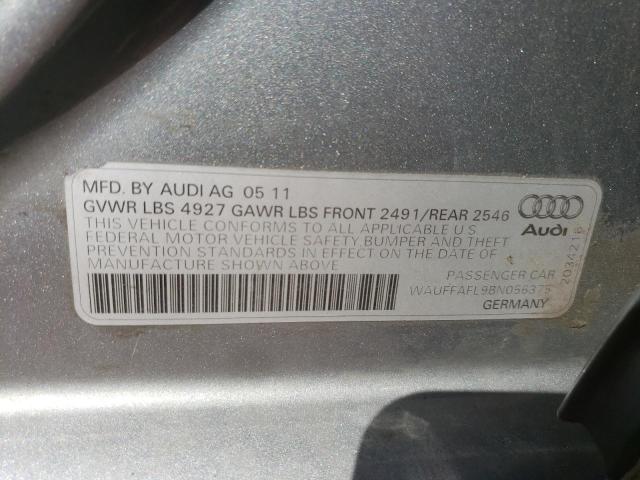 Photo 10 from auction – 2011 AUDI A4 PREMIUM with VIN WAUFFAFL9BN056375