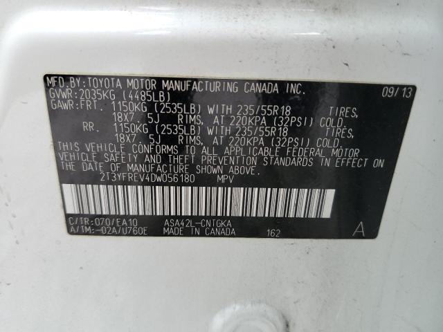 Photo 10 from auction – 2013 TOYOTA RAV4 LIMIT with VIN 2T3YFREV4DW056180