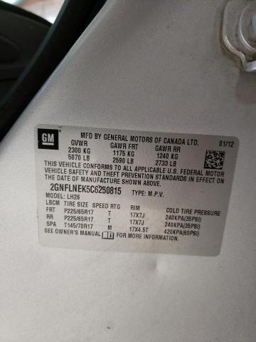 Photo 10 from auction – 2012 CHEVROLET EQUINOX LT with VIN 2GNFLNEK5C6250815