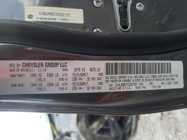 Photo 10 from auction – 2015 JEEP PATRIOT SP with VIN 1C4NJRBB7FD207797