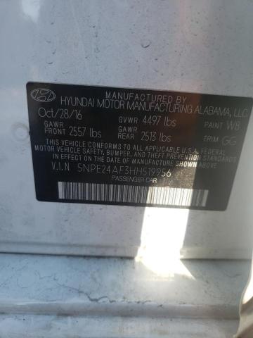 Photo 10 from auction – 2017 HYUNDAI SONATA SE with VIN 5NPE24AF3HH519956