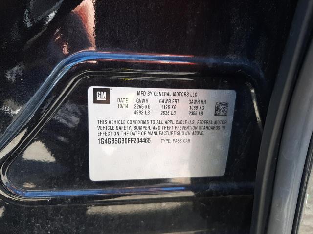 Photo 10 from auction – 2015 BUICK LACROSSE with VIN 1G4GB5G30FF204465