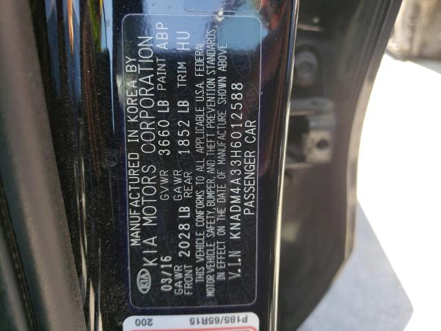 Photo 10 from auction – 2017 KIA RIO LX with VIN KNADM4A33H6012588