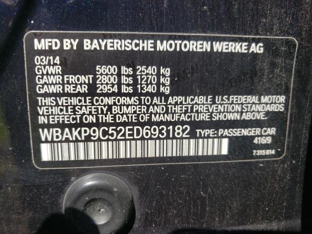 Photo 10 from auction – 2014 BMW 550 XI with VIN WBAKP9C52ED693182