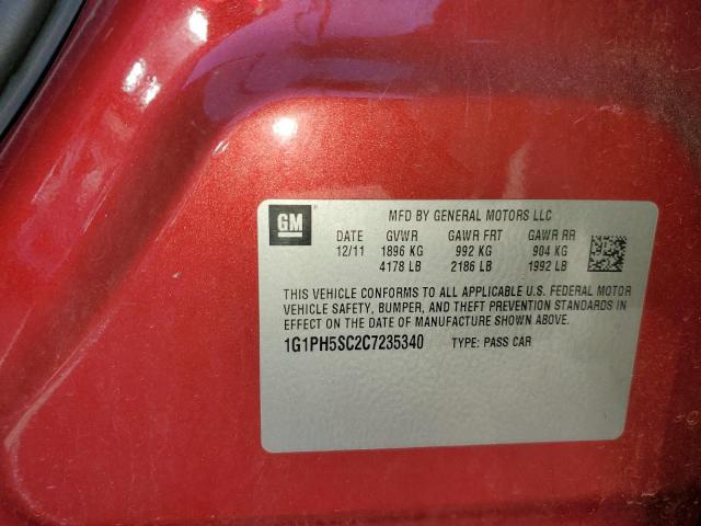 Photo 10 from auction – 2012 CHEVROLET CRUZE LTZ with VIN 1G1PH5SC2C7235340