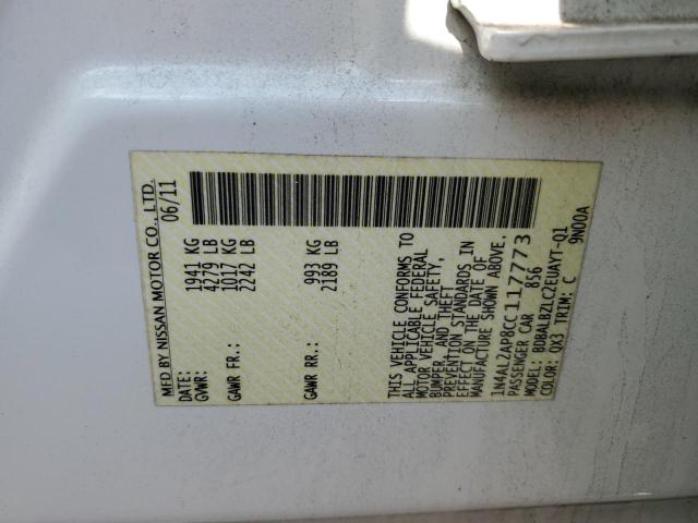 Photo 10 from auction – 2012 NISSAN ALTIMA BAS with VIN 1N4AL2AP8CC117773