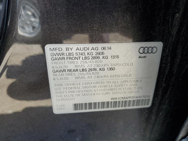 Photo 10 from auction – 2015 AUDI Q5 TDI PRE with VIN WA1CMAFP2FA007038