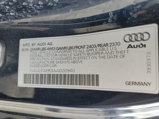 Photo 10 from auction – 2010 AUDI A5 PREMIUM with VIN WAULFAFR3AA020940