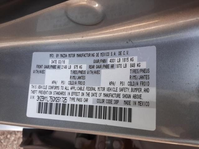 Photo 10 from auction – 2016 MAZDA 3 TOURING with VIN 3MZBM1L75GM291725