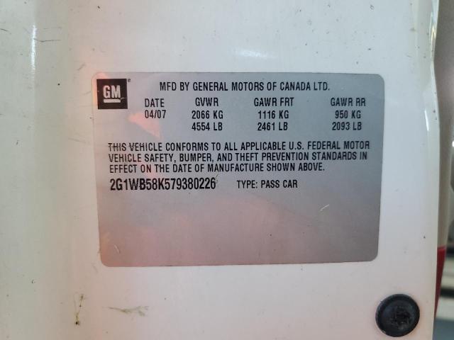 Photo 10 from auction – 2007 CHEVROLET IMPALA LS with VIN 2G1WB58K579380226