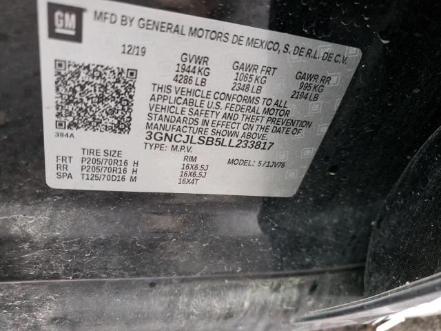 Photo 10 from auction – 2020 CHEVROLET TRAX 1LT with VIN 3GNCJLSB5LL233817