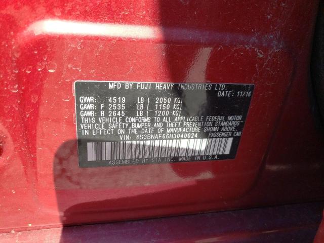 Photo 10 from auction – 2017 SUBARU LEGACY 2.5 with VIN 4S3BNAF66H3040024