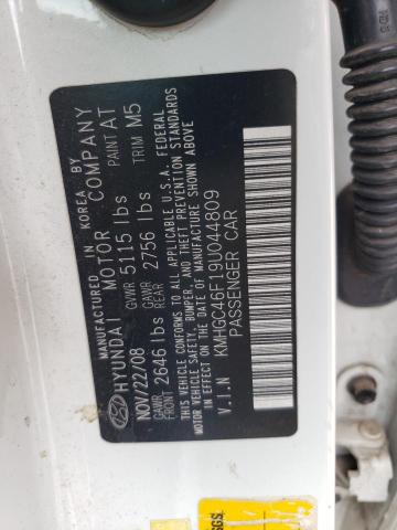 Photo 10 from auction – 2009 HYUNDAI GENESIS 4. with VIN KMHGC46F19U044809