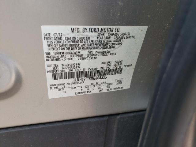Photo 10 from auction – 2013 LINCOLN MKS with VIN 1LNHL9FT8DG608325