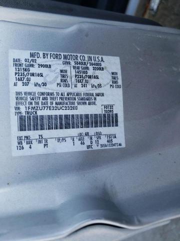 Photo 10 from auction – 2002 FORD EXPLORER S with VIN 1FMZU77E32UC23288